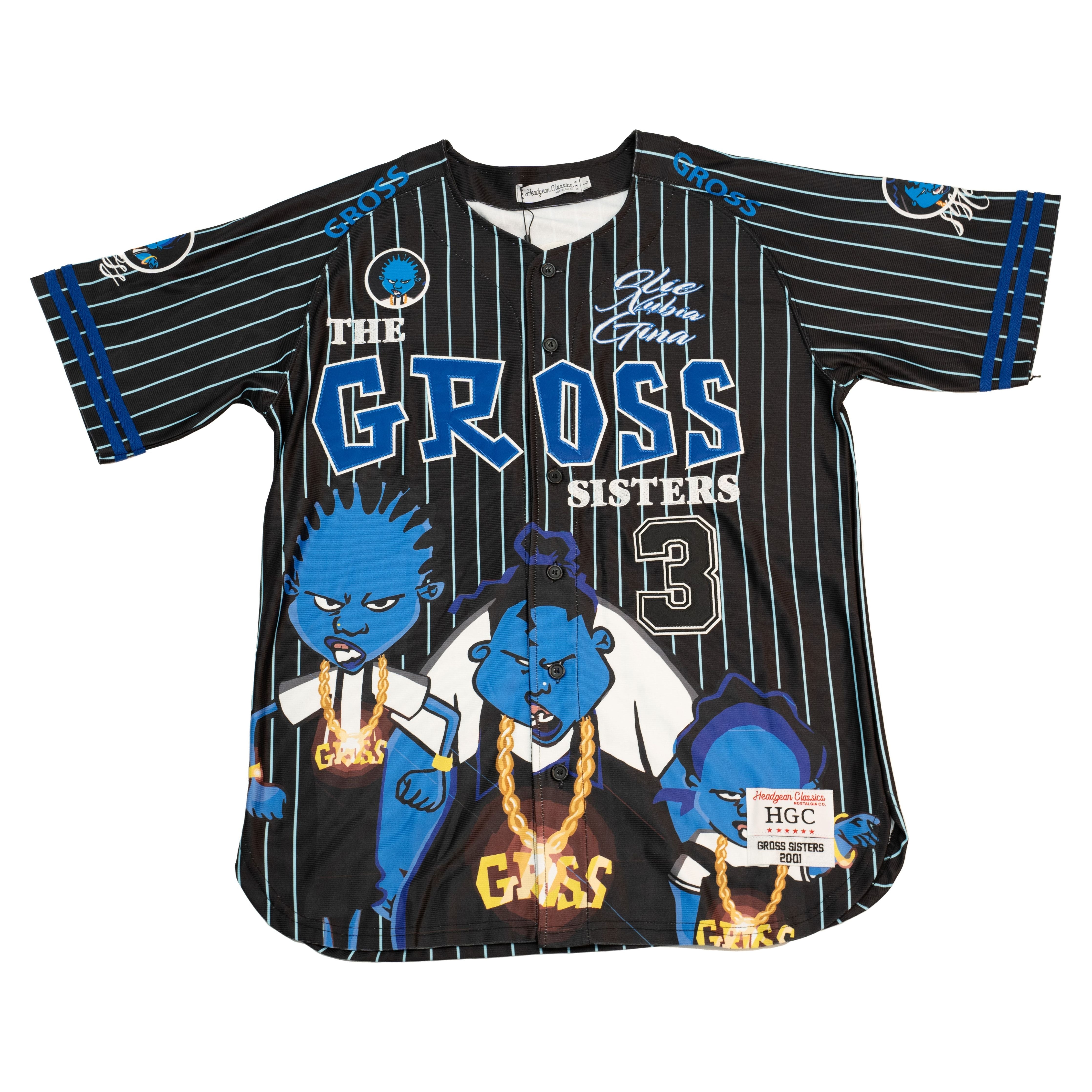 Omega Pinstripe Baseball Jersey – 3 Sisters Embroidery