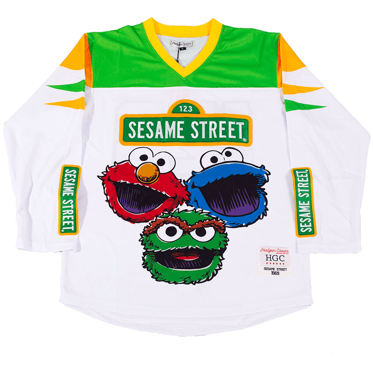 Sesame Street Embroidered Hockey Jersey Headgear Classics Streetwear  Authentic L