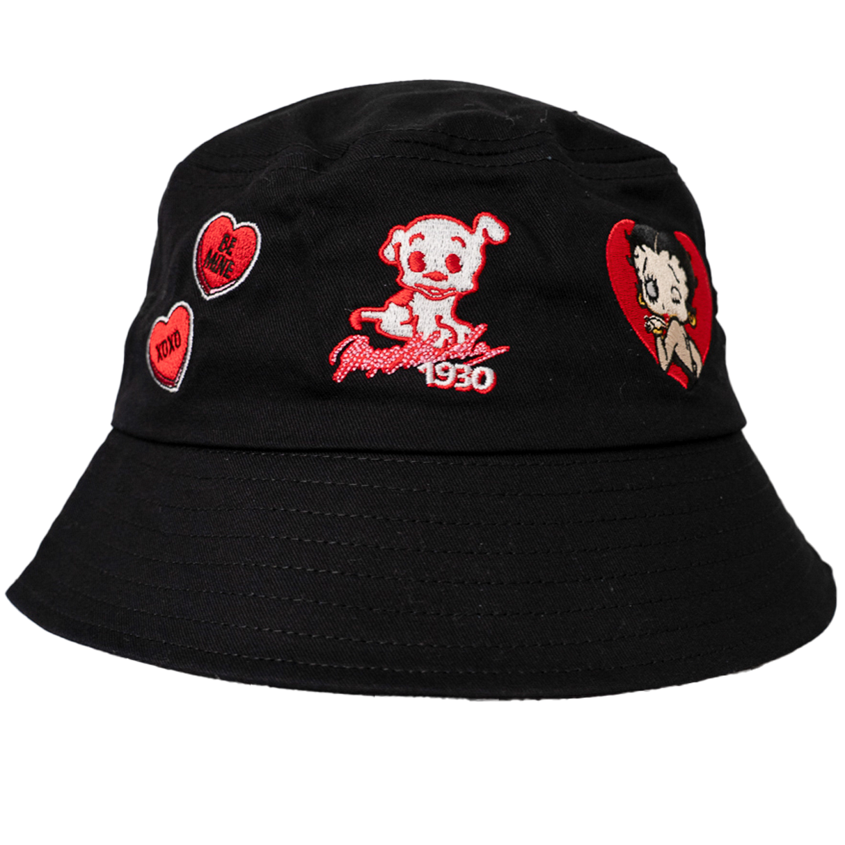 BETTY BOOP PATCHES BUCKET HAT (BLACK)