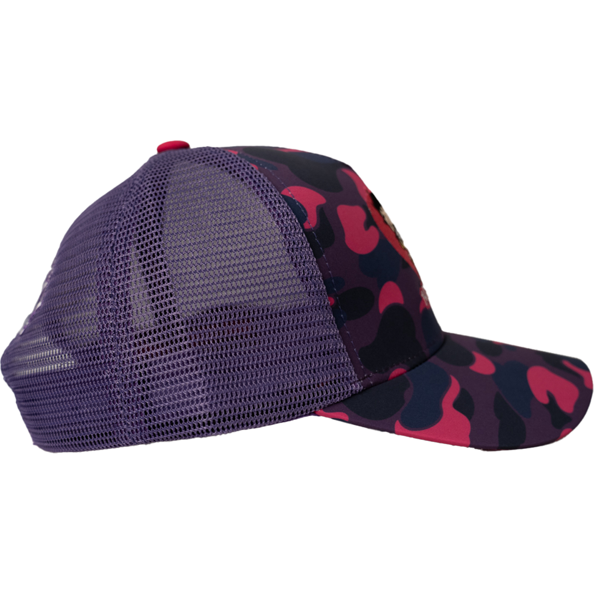 BETTY BOOP CAMO TRUCKER HAT (PURPLE)