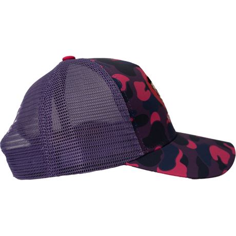 BETTY BOOP CAMO TRUCKER HAT (PURPLE)