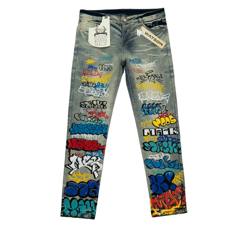 WATSON SKINNY DENIM GRAFFITI 024