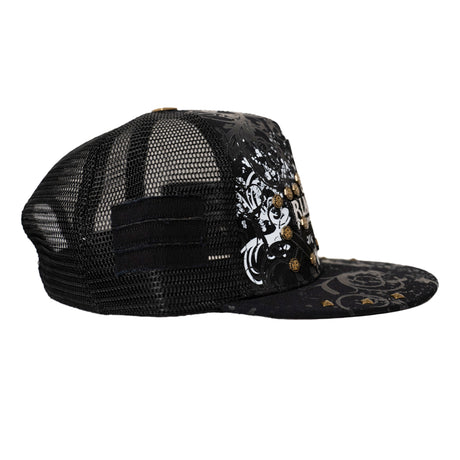 BLAC LABEL PREMIUM CROSS SNAPBACK HAT (BLACK)