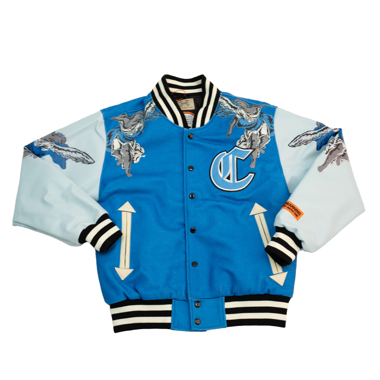 BRAND X HUSSLE MOTIVATE VARSITY JACKET (BLUE)