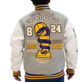 BRAND X WORLD CHAMPION KOBE VARSITY JACKET (GREY)