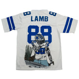 BRAND X DALLAS CEEDEE LAMB SIGNATURE FOOTBALL JERSEY (WHITE)