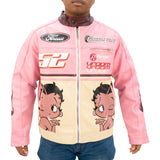 BETTY MOTORCYCLE YOUTH WMOTO RACING JACKET (PINK)