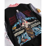 BRAND X JASON CAMP CRYSTAL LAKE VARSITY JACKET (BLACK/WHITE)