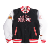 BRAND X JASON CAMP CRYSTAL LAKE VARSITY JACKET (BLACK/WHITE)