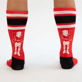 DEATHROW STRIPES SOCKS (RED)