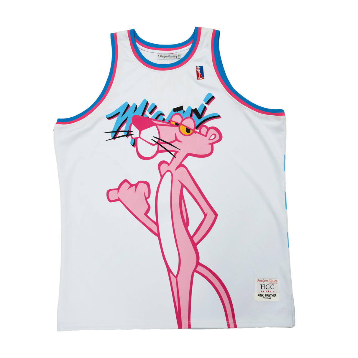 PINK PANTHER MIAMI BASKETBALL JERSEY (WHITE)