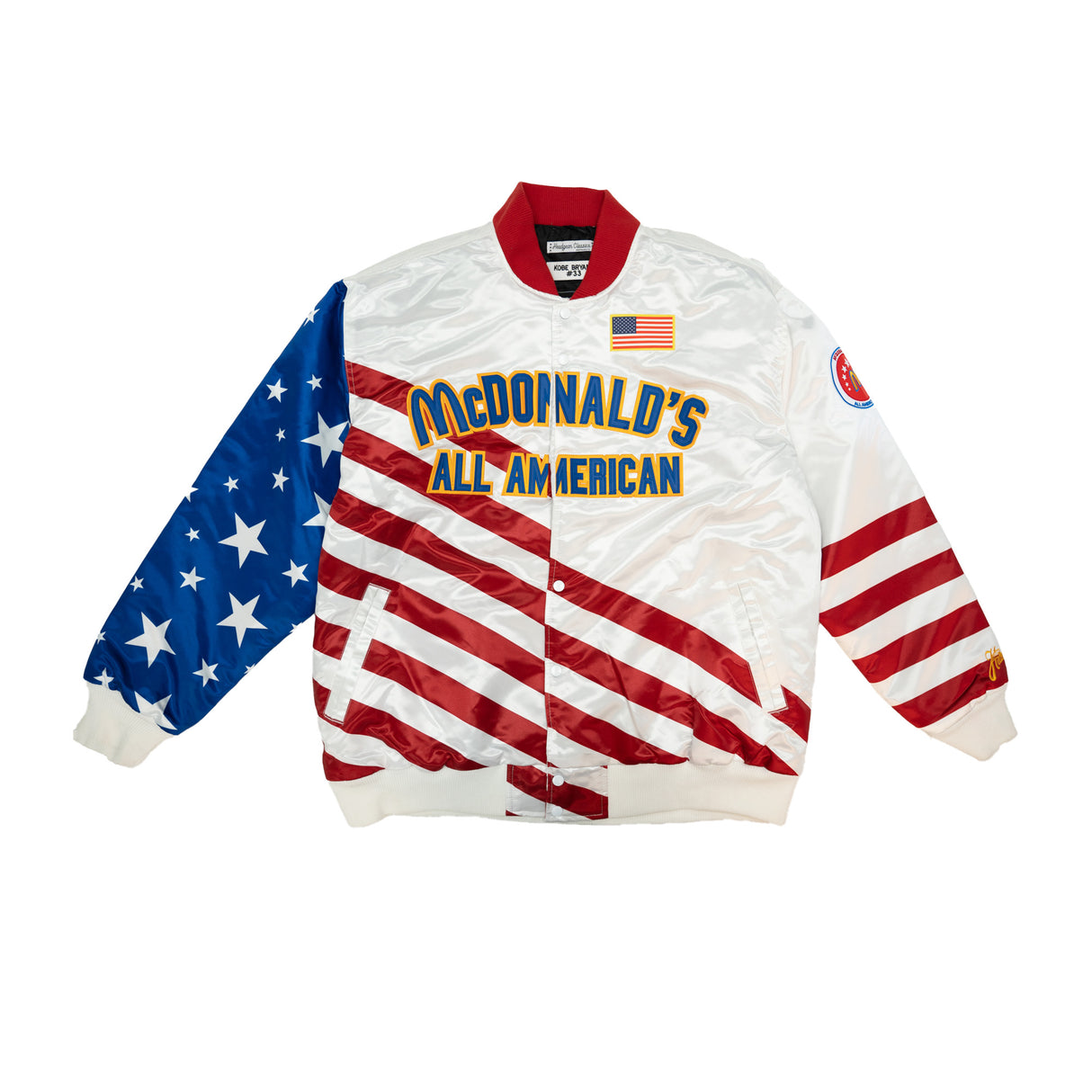 USA FLAG MCD ALL AMERICAN KOBE BRYANT SATIN JACKET