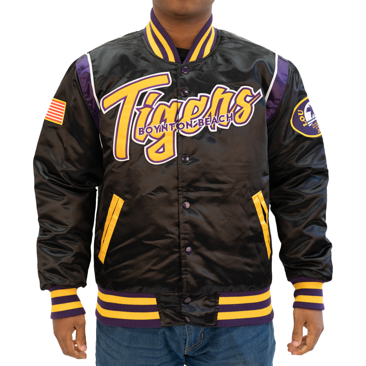 LAMAR JACKSON HIGHSCHOOL SATIN JACKET (BLACK)