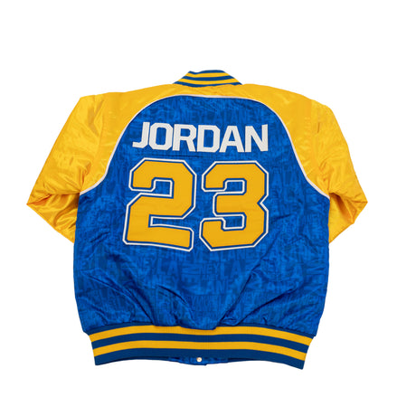 MICHAEL JORDAN HIGH SCHOOL ALT SATIN JACKET (YELLOW/BLUE)