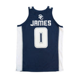 BRONNY JAMES HIGH SCHOOL BASKETBALL JERSEY (BLUE)