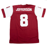 JUSTIN JEFFERSON HIGH SCHOOL FOOTBALL JERSEY (RED)