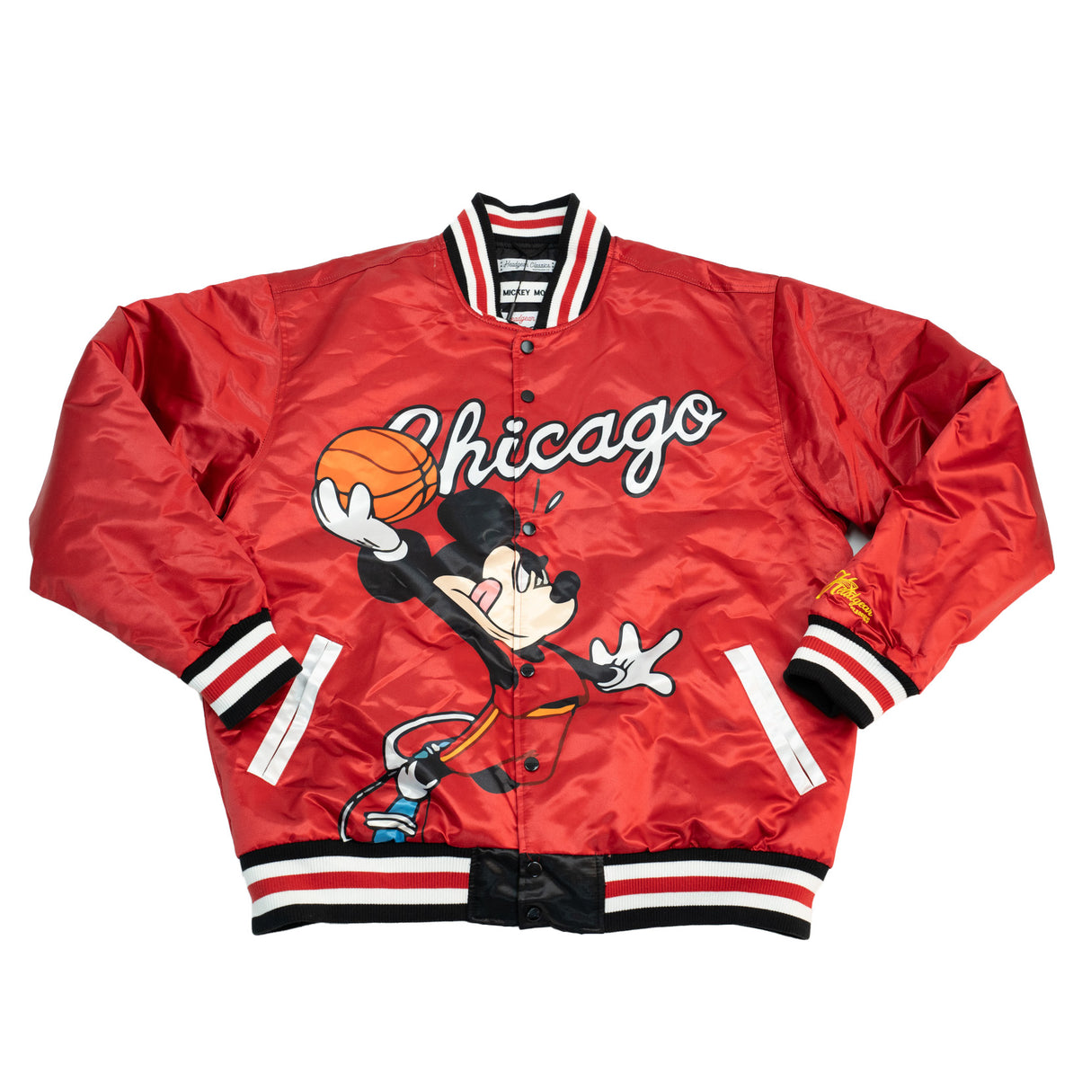 MICKEY MOUSE CHI SATIN JACKET (RED)