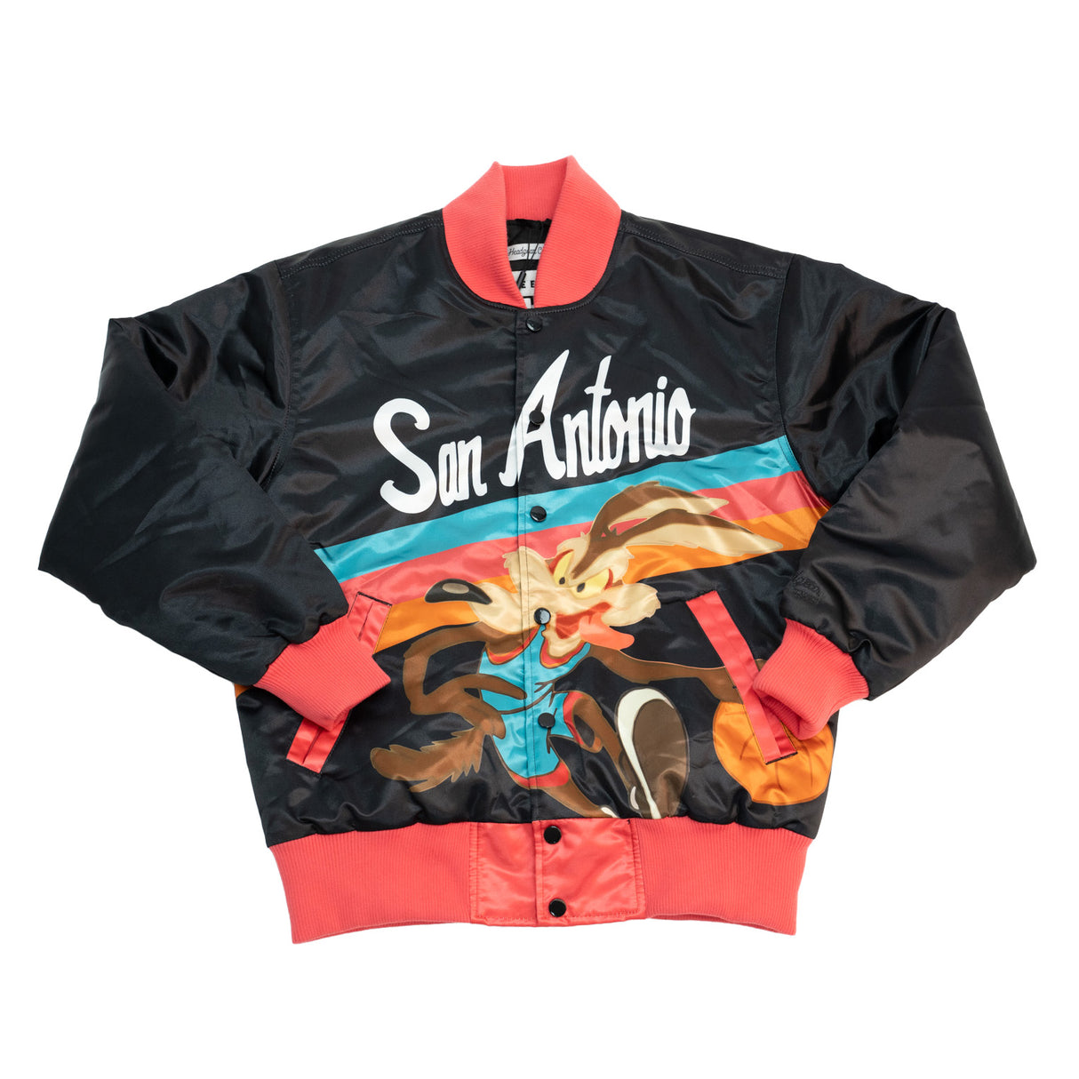 WILE COYOTE SAN ANTONIO SATIN JACKET (BLACK)