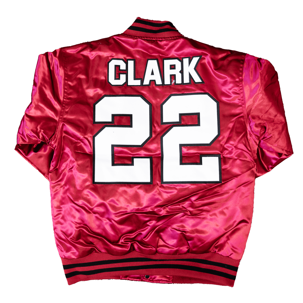 CAITLIN CLARK DOWLING CATHOLIC SATIN JACKET (MAROON)