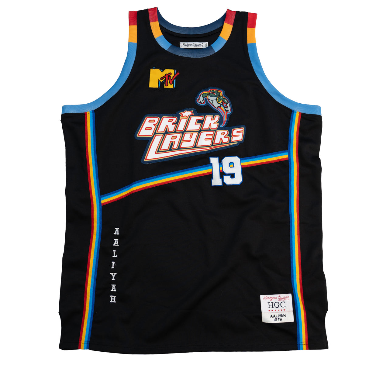 AALIYAH BRICK LAYER CLASSIC BASKETBALL JERSEY (BLACK)