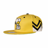 SNOOPY ZIGZAG FITTED HAT YELLOW/WHITE