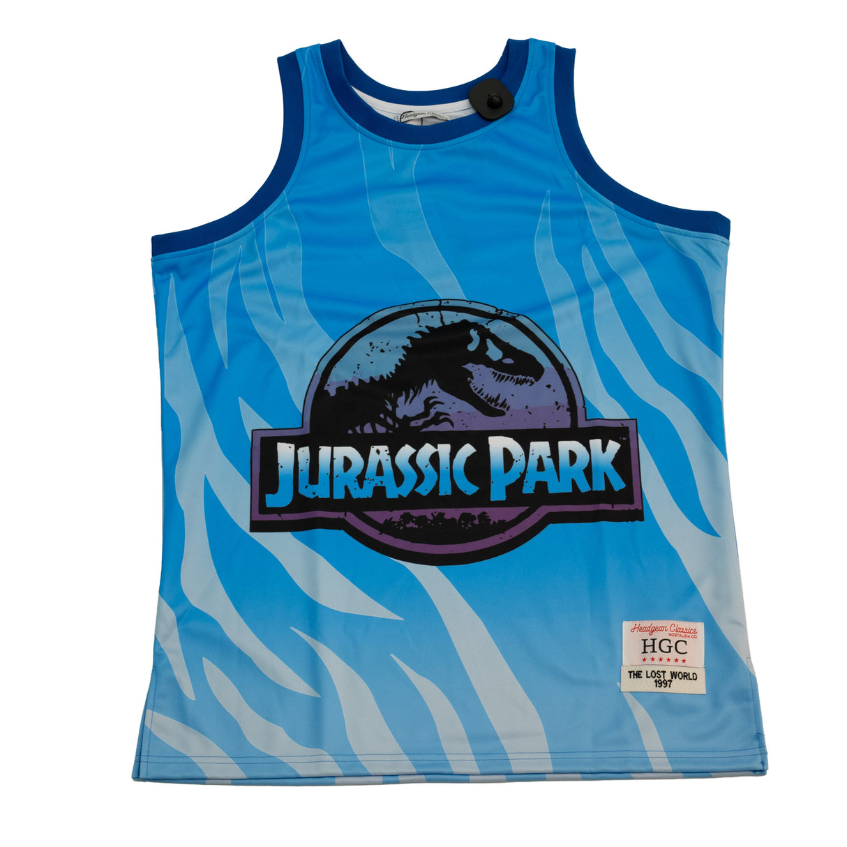 BLUE JURASSIC PARK BASKETBALL JERSEY