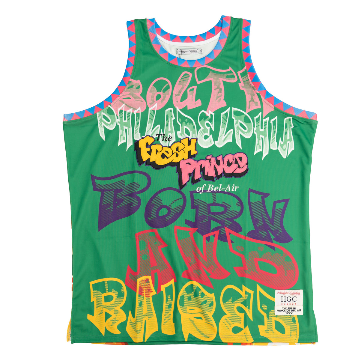 SPRAYPAINT FRESH PRINCE BASKETBALL JERSEY (GREEN)