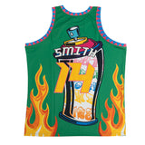 SPRAYPAINT FRESH PRINCE BASKETBALL JERSEY (GREEN)