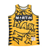 SPRAY PAINT MARTIN BASKETBALL JERSEY (YELLOW)