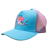 PINK/BLUE PANTHER TRUCKER HAT