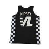 VICTORY LAP FLAGS BASKETBALL JERSEY (BLACK)