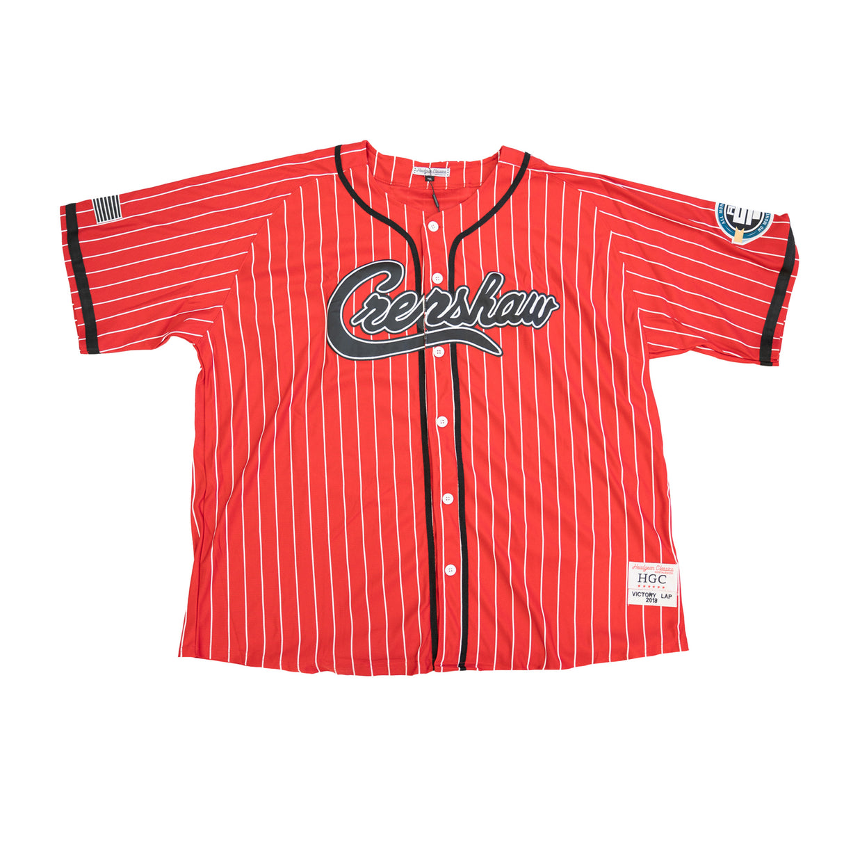 CRENSHAW PINSTRIPE BASEBALL JERSEY (RED)