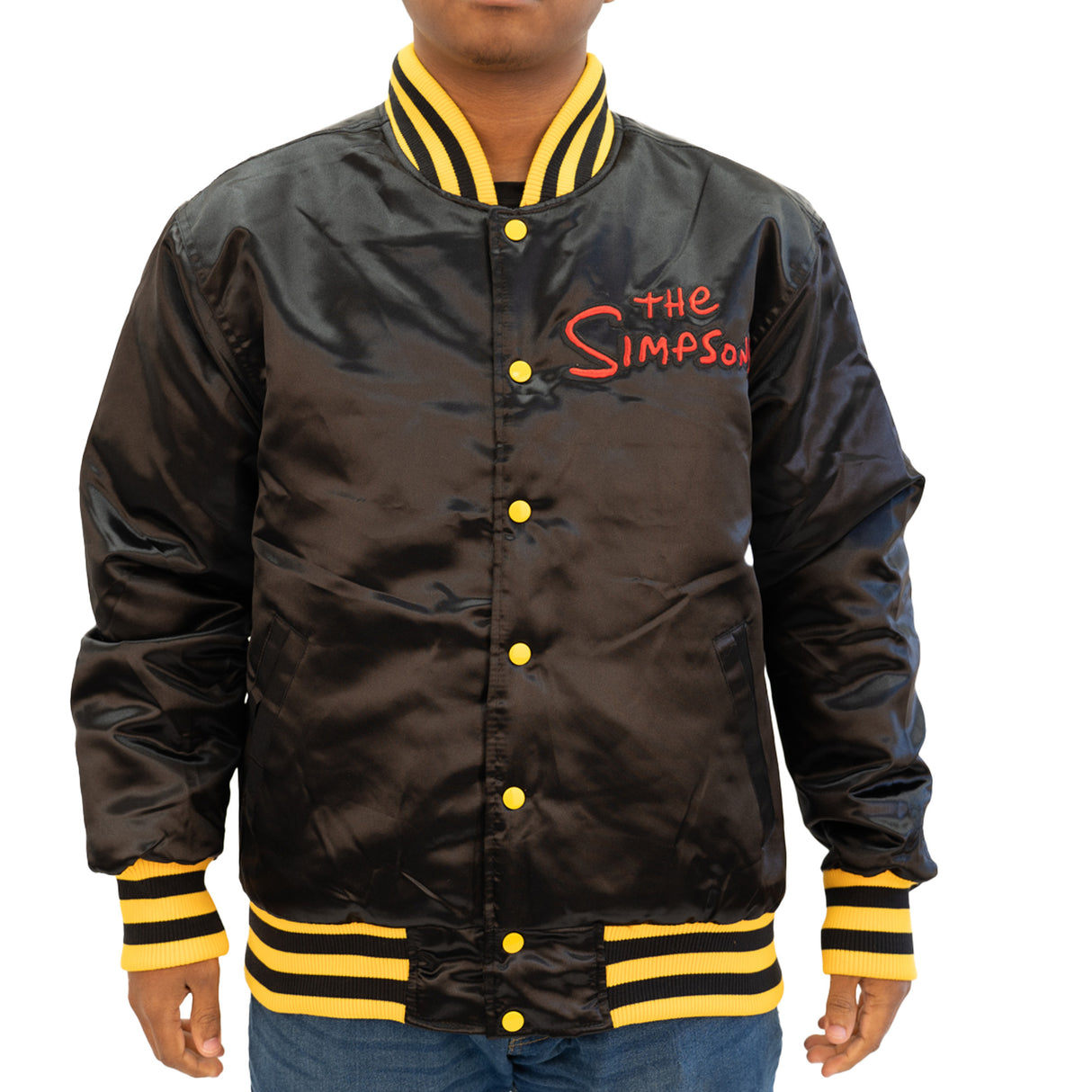 BART SIMPSON SKULL SATIN JACKET BLACK