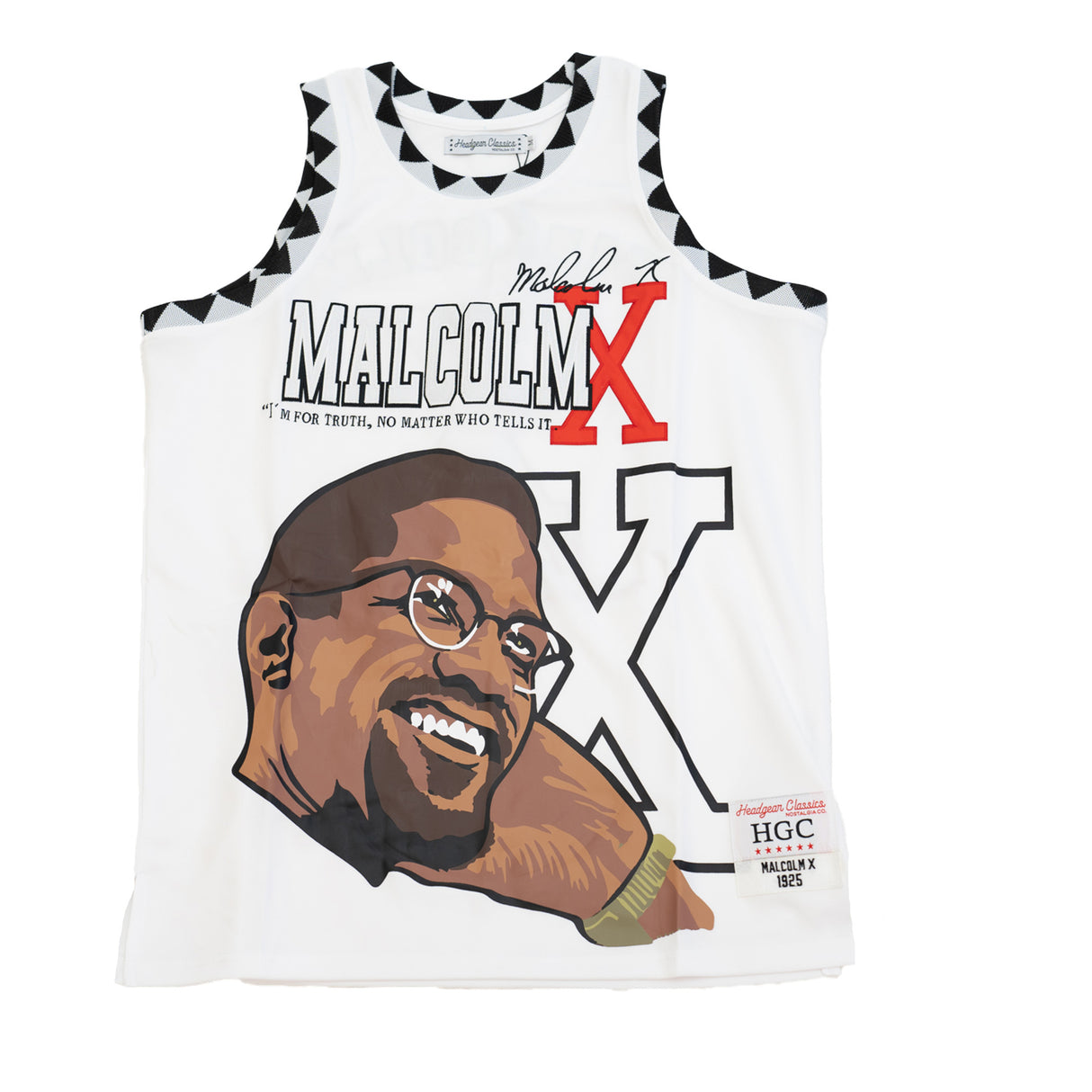 MALCOLM X FOR THE TRUTH BASKETBALL JERSEY (WHITE)