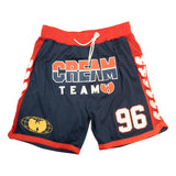 WU TANG CLAN CREAM TEAM BASKETBALL SHORTS BLUE/RED XS