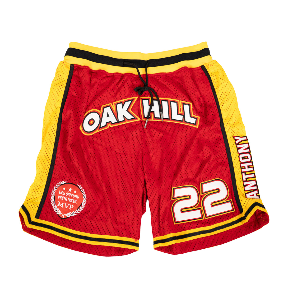 CARMELO ANTHONY OAK HILL BASKETBALL SHORTS (RED)