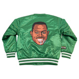 MARTIN WARM UP SATIN JACKET (GREEN)