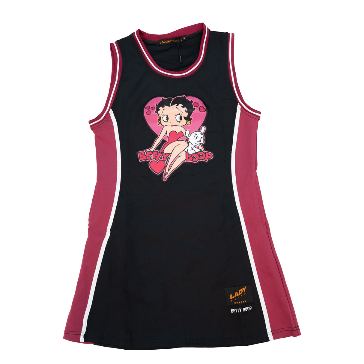 BETTY BOOP PUPPY DOG JERSEY DRESS (PINK/BLACK)