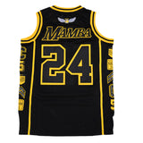 LEGEND MAMBA PATCH BASKETBALL JERSEY (BLACK/YELLOW)