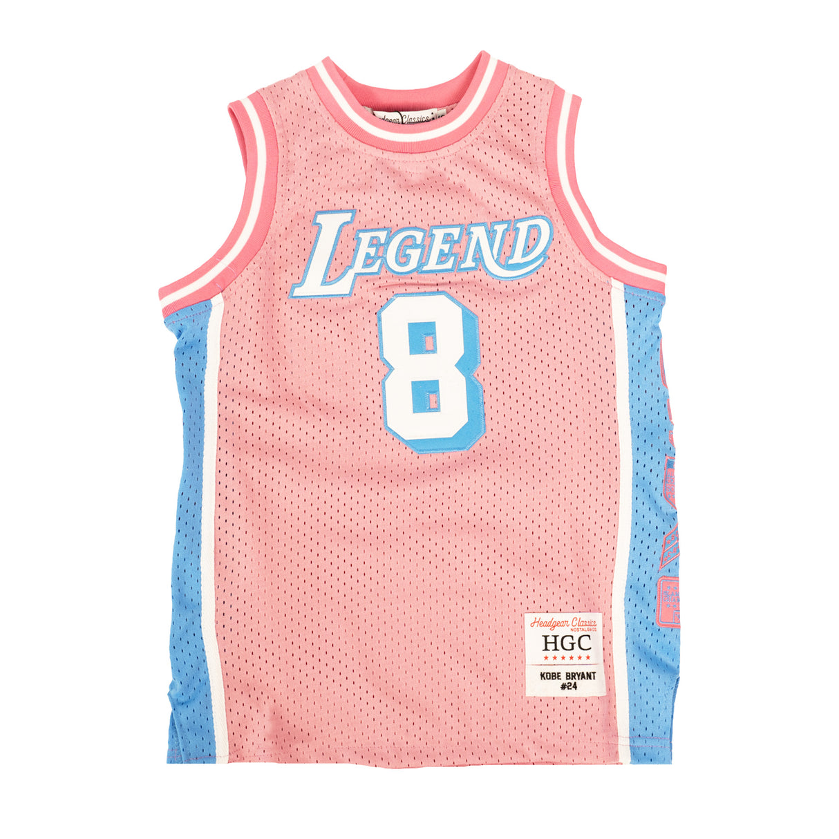 YOUTH LEGEND MAMBA PATCH BASKETBALL JERSEY (PINK/BLUE)