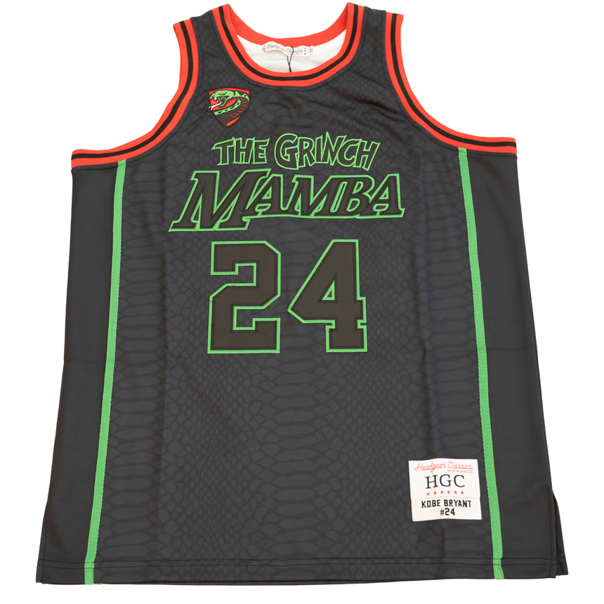 KOBE BRYANT THE GRINCH MAMBA YOUTH BASKETBALL JERSEY (BLACK)