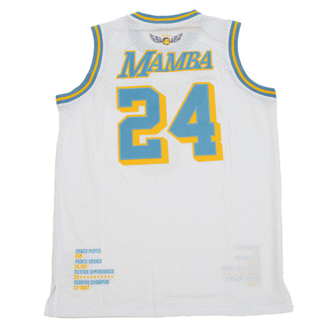 LEGEND MAMBA BASKETBALL JERSEY (WHITE/YELLOW)