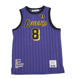 YOUTH LEGEND MAMBA PINSTRIPE BASKETBALL JERSEY (PURPLE/BLACK)