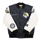 NY BLACK YANKEES VARSITY JACKET (GREY)