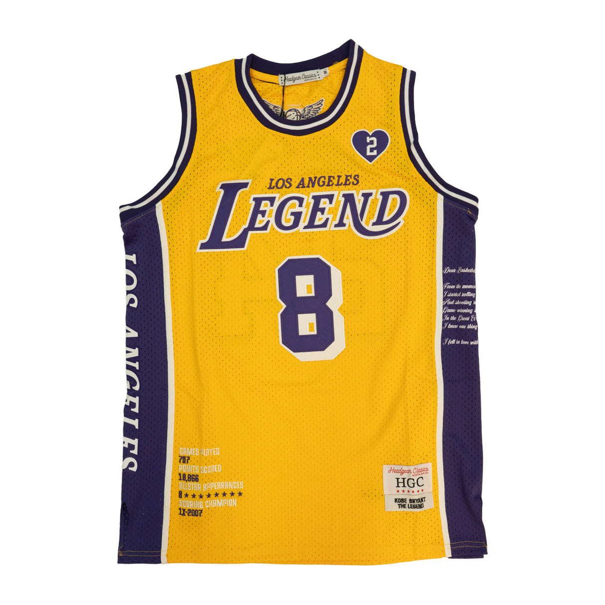 LEGEND MAMBA BASKETBALL JERSEY (GOLD/PURPLE)