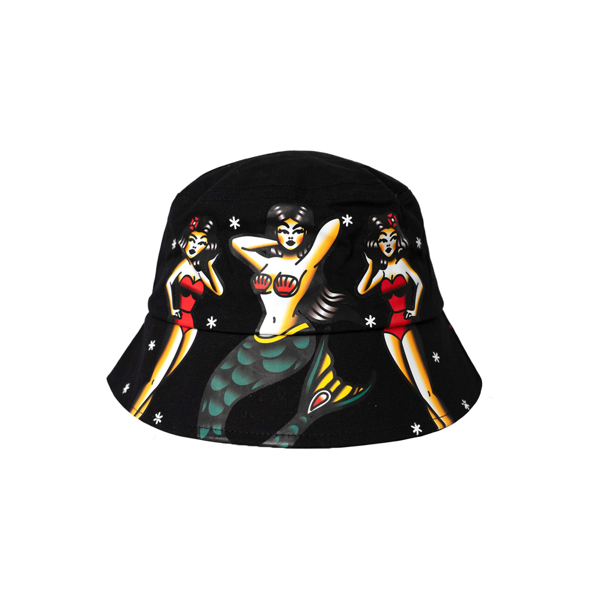 PIN UP GIRLS BUCKET HAT (BLACK)