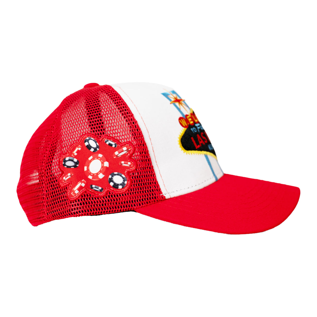 LAS VEGAS TRUCKER HAT (RED)