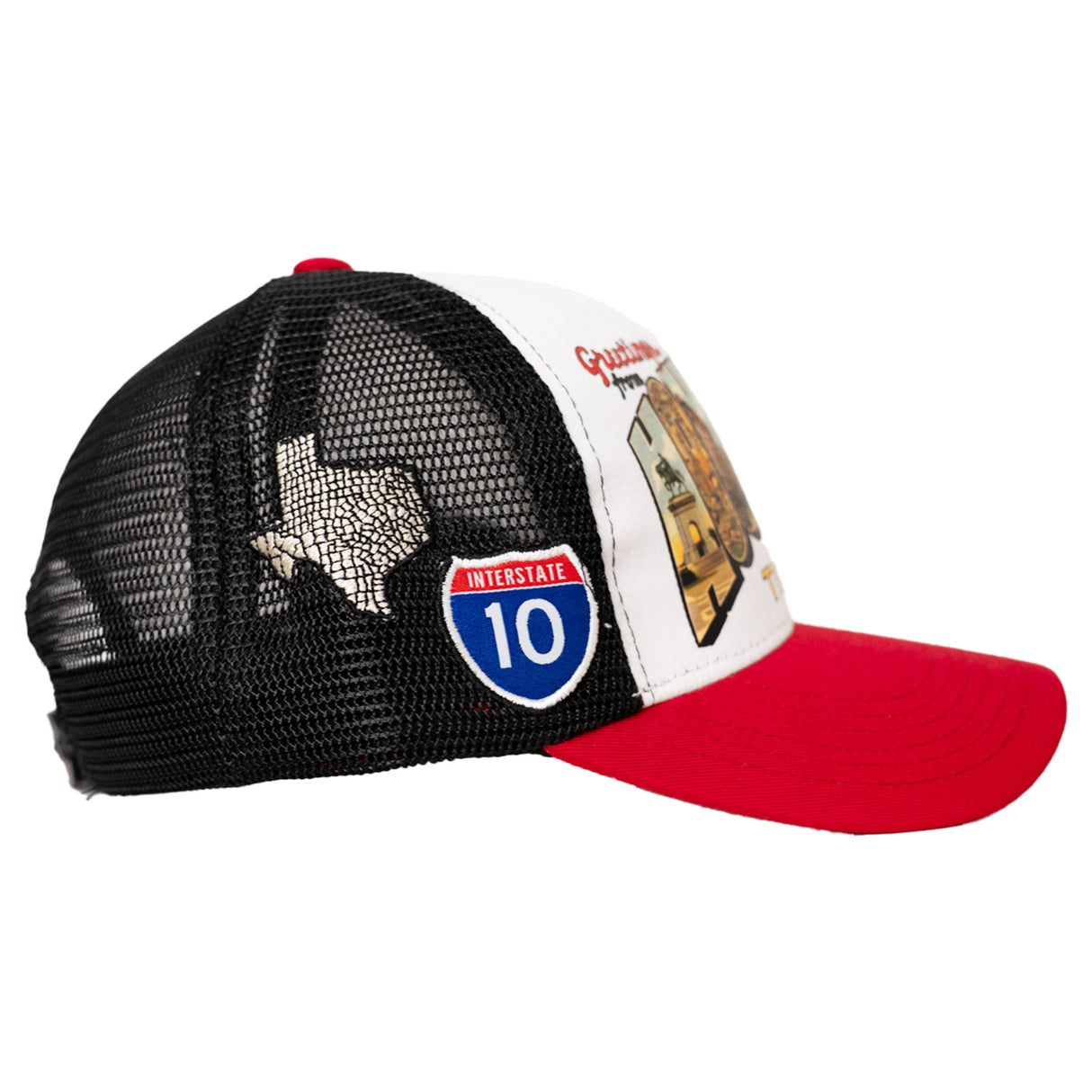 HOUSTON GREETINGS TRUCKER HAT (RED)