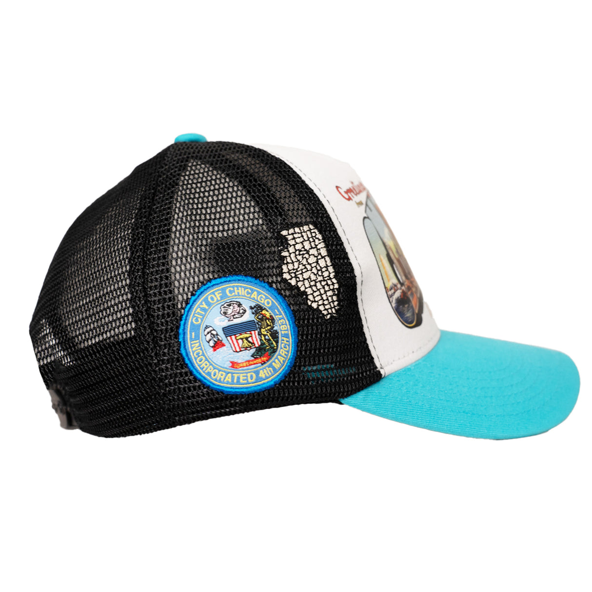 CHICAGO GREETINGS TRUCKER HAT (LIGHT BLUE)