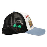 MIAMI GREETINGS TRUCKER HAT (LIGHT BLUE)